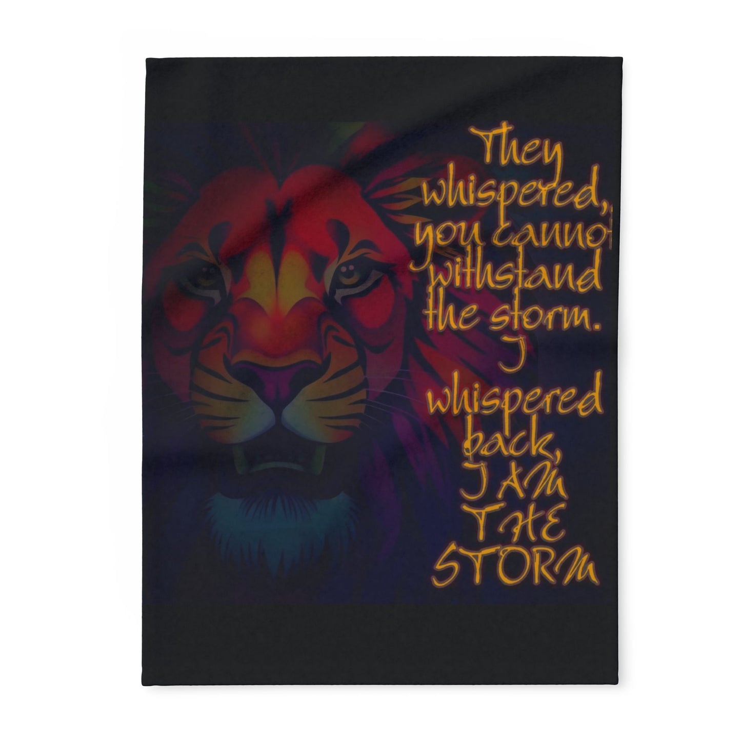 Arctic Fleece Blanket "I Am the Storm"