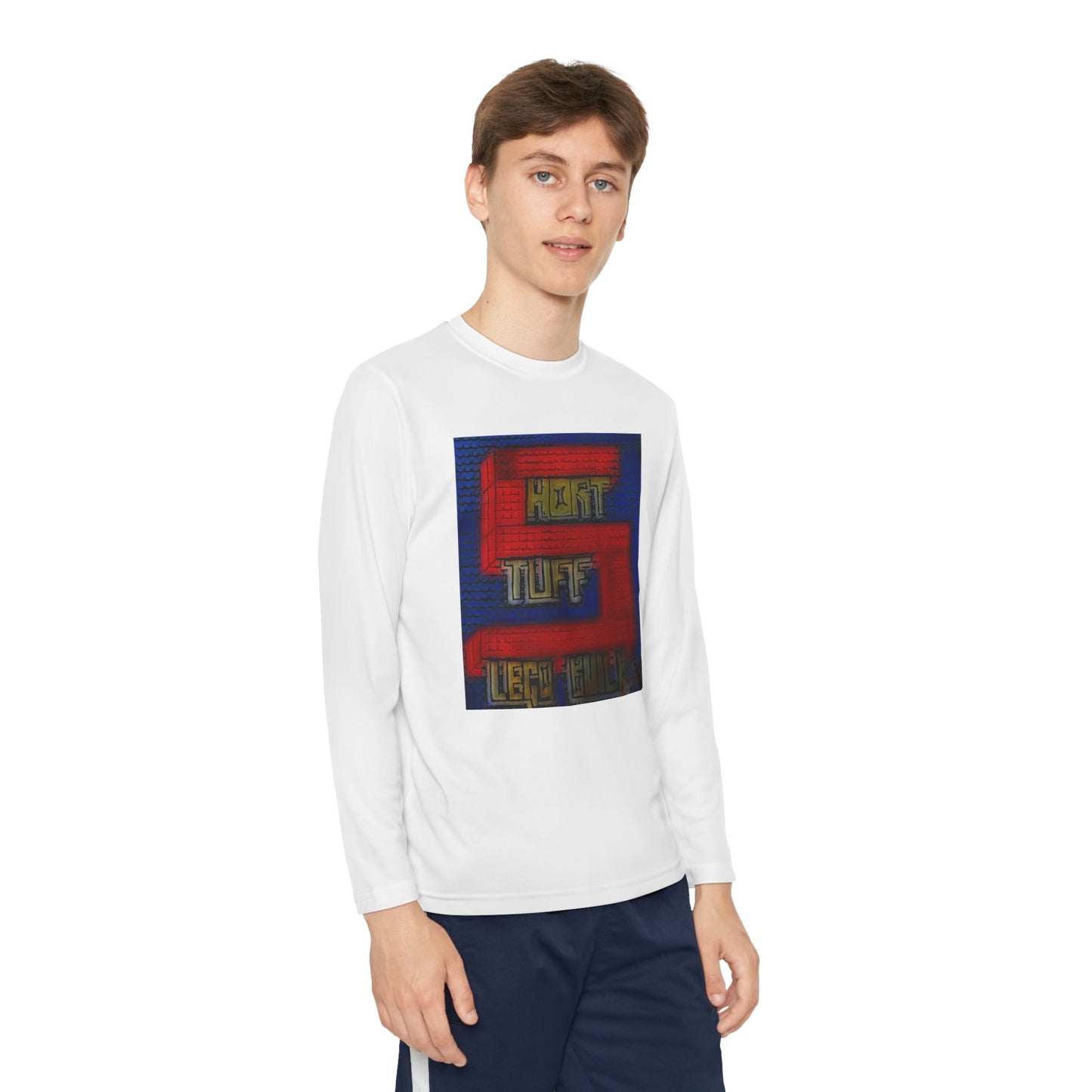 Short Stuff Lego Builds Youth Long Sleeve Competitor Tee