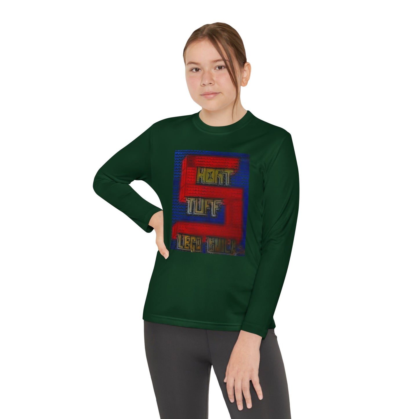 Short Stuff Lego Builds Youth Long Sleeve Competitor Tee