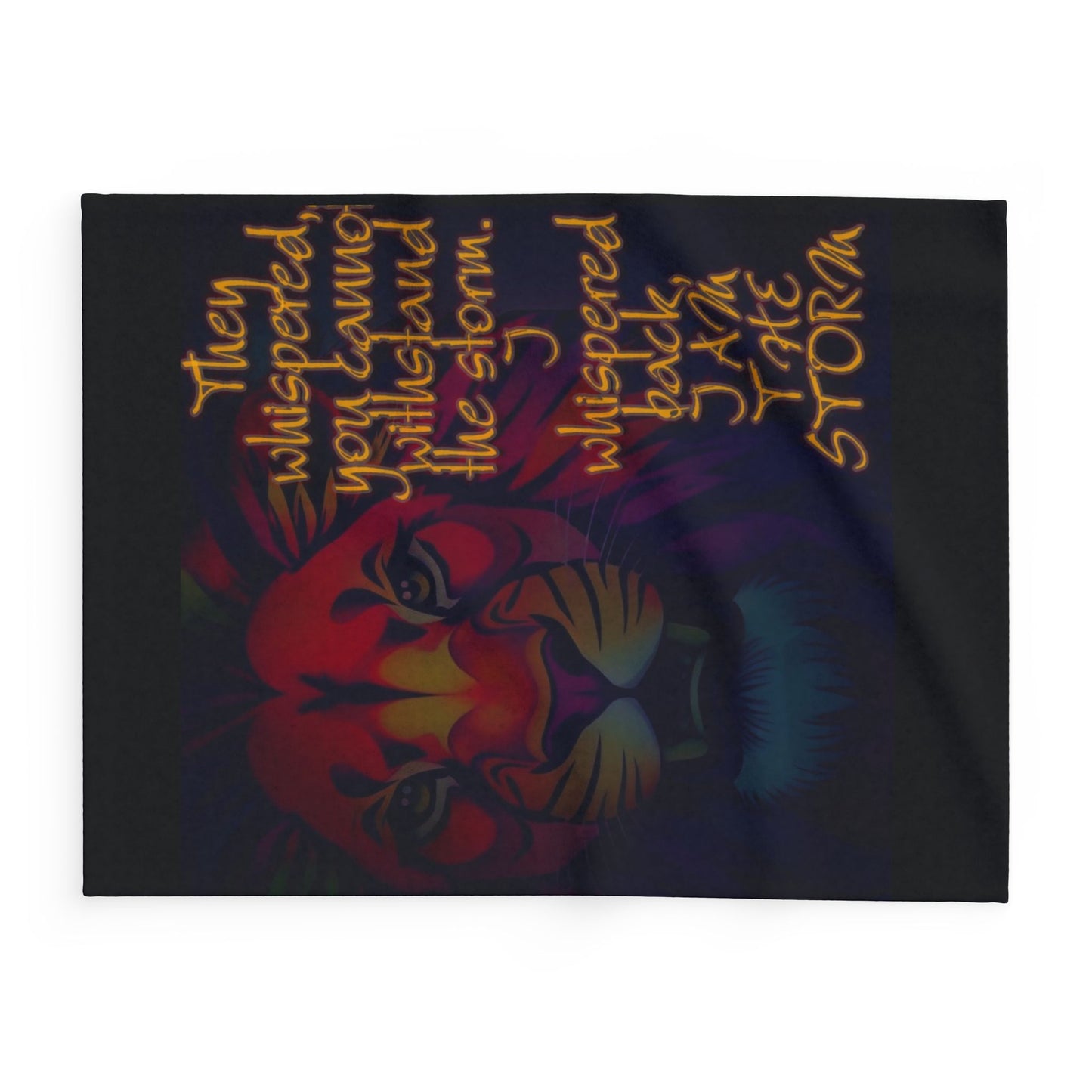 Arctic Fleece Blanket "I Am the Storm"