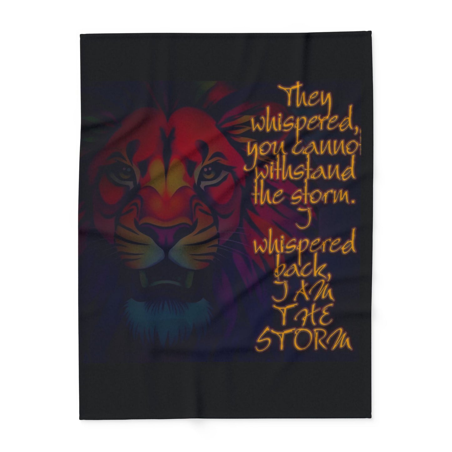 Arctic Fleece Blanket "I Am the Storm"