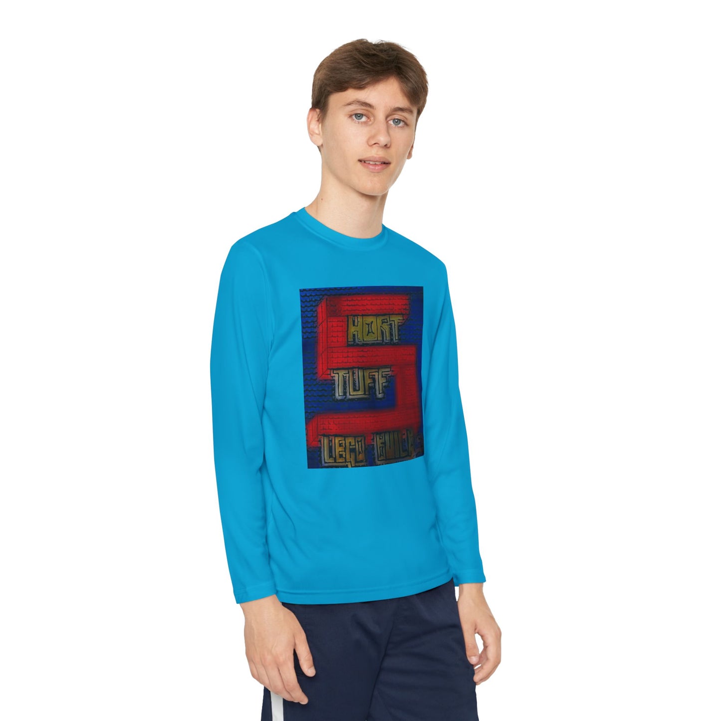 Short Stuff Lego Builds Youth Long Sleeve Competitor Tee