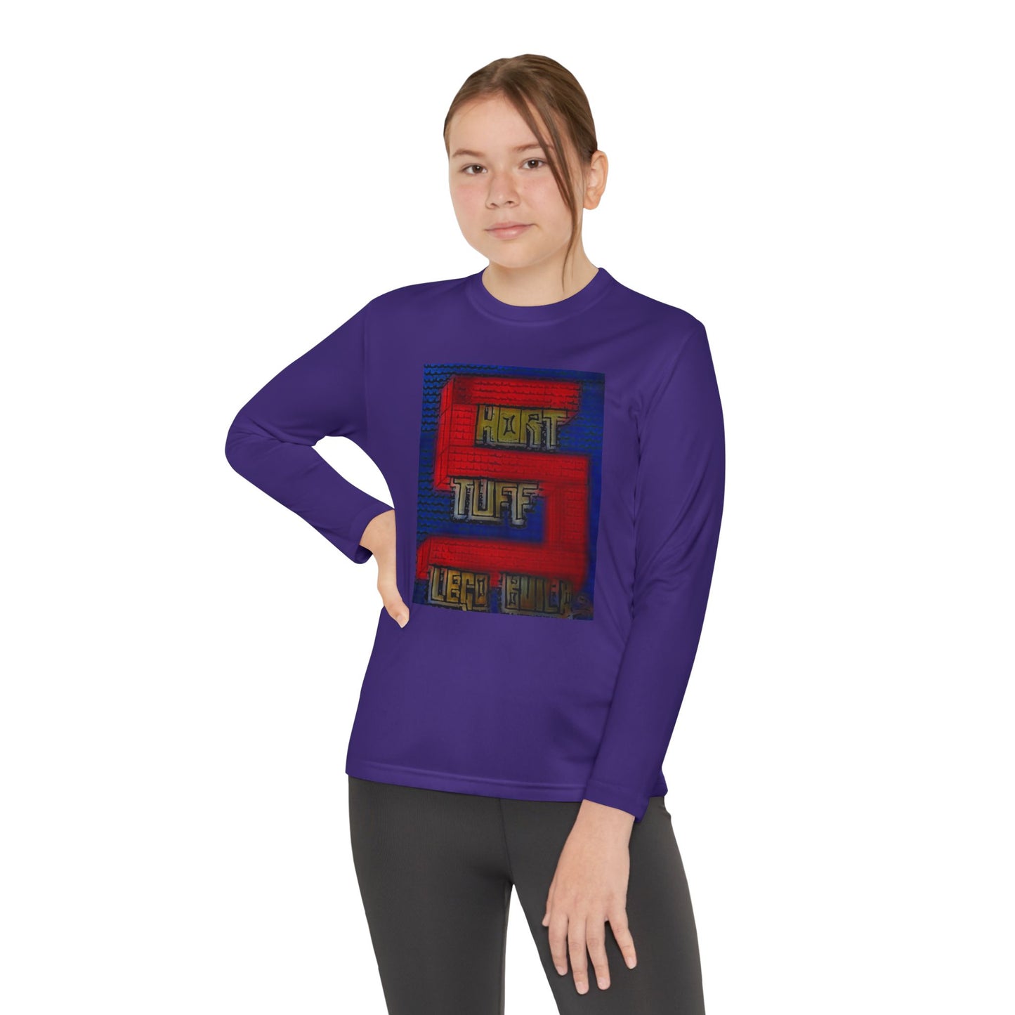 Short Stuff Lego Builds Youth Long Sleeve Competitor Tee