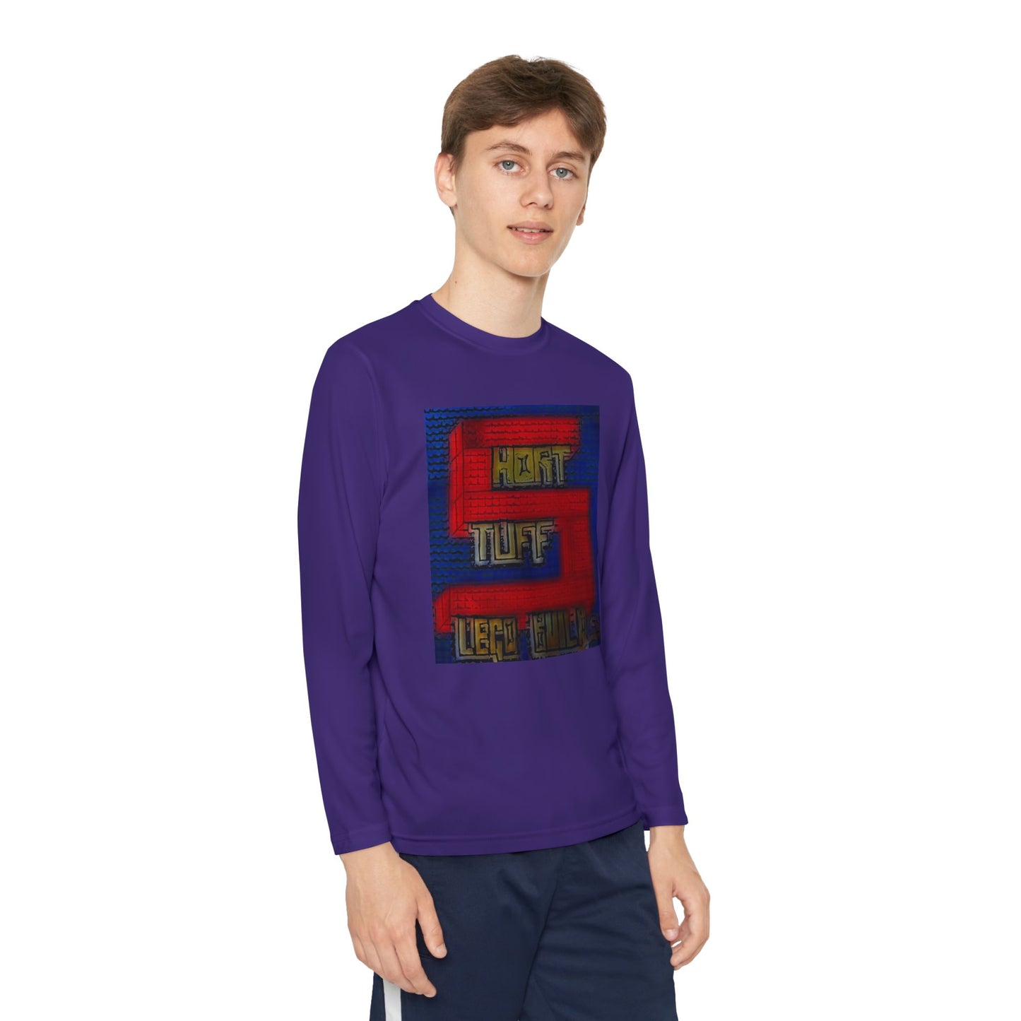 Short Stuff Lego Builds Youth Long Sleeve Competitor Tee