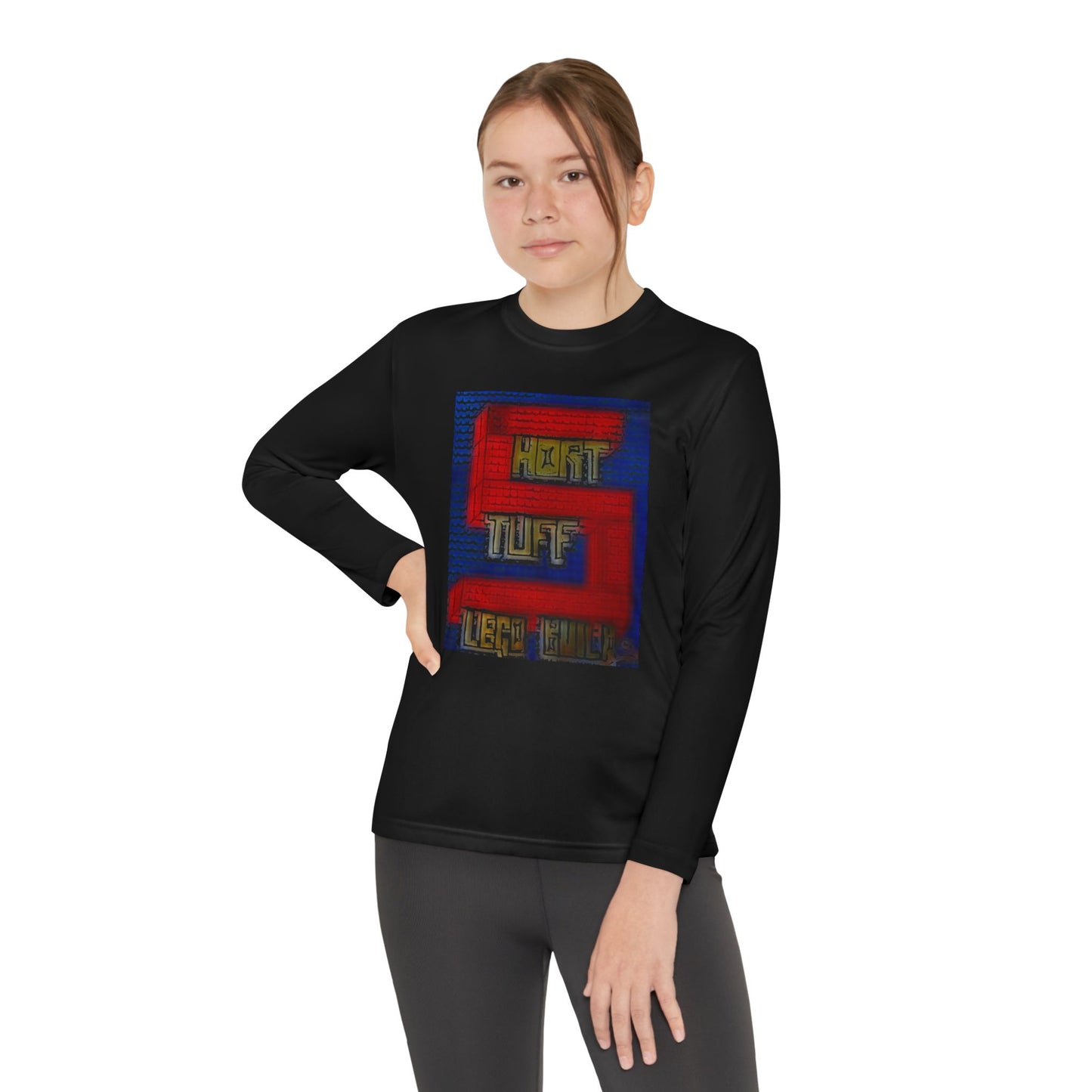 Short Stuff Lego Builds Youth Long Sleeve Competitor Tee