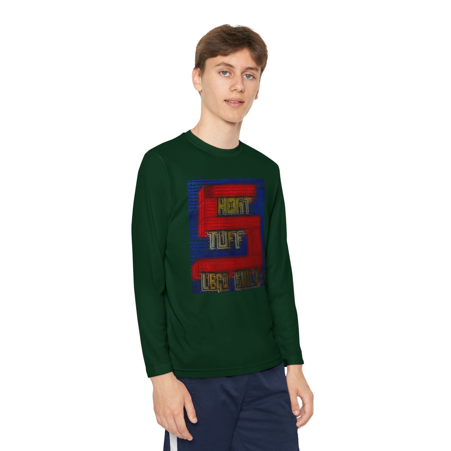Short Stuff Lego Builds Youth Long Sleeve Competitor Tee