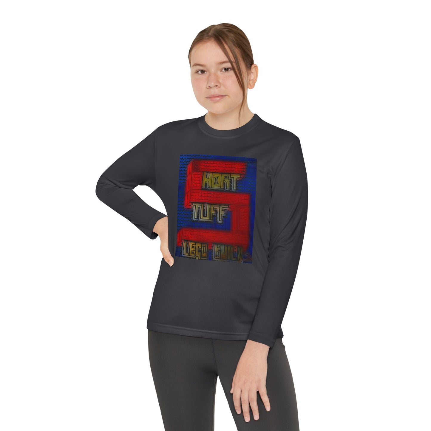 Short Stuff Lego Builds Youth Long Sleeve Competitor Tee