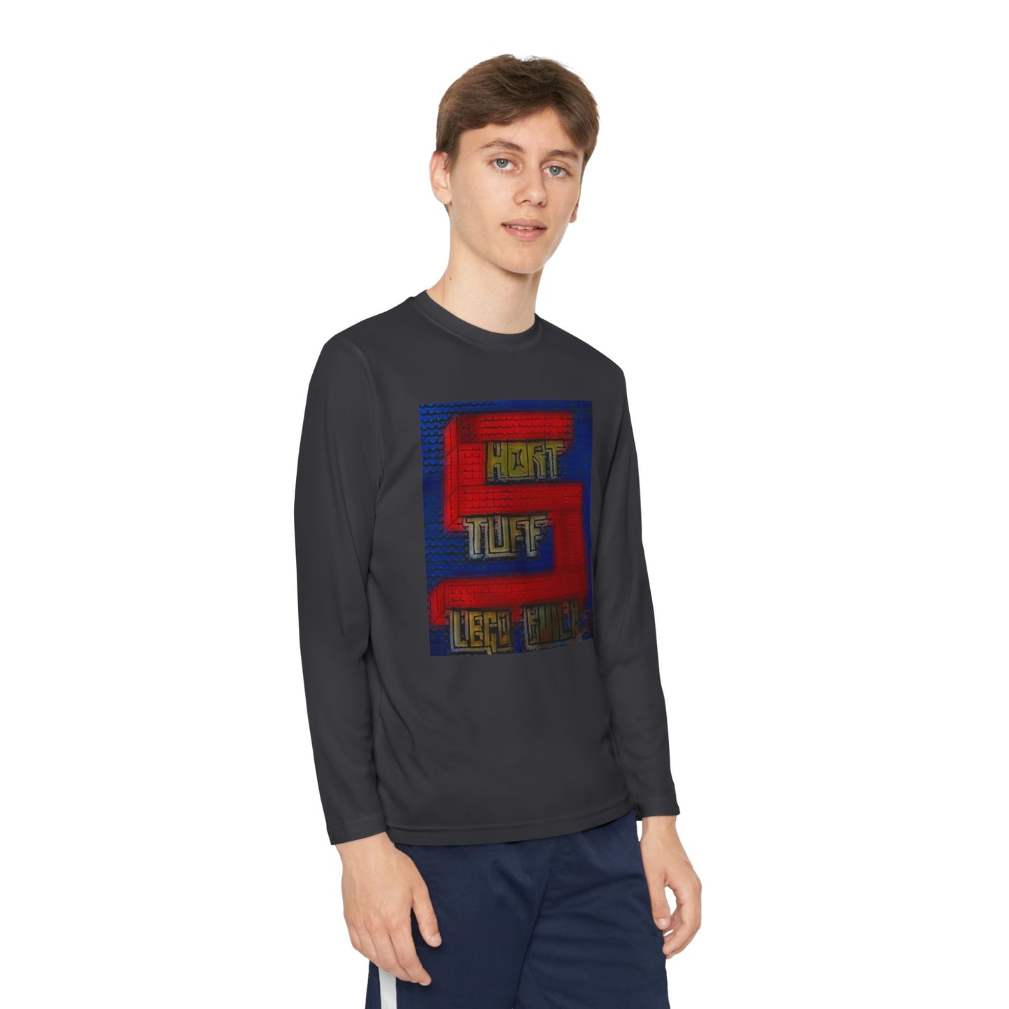 Short Stuff Lego Builds Youth Long Sleeve Competitor Tee