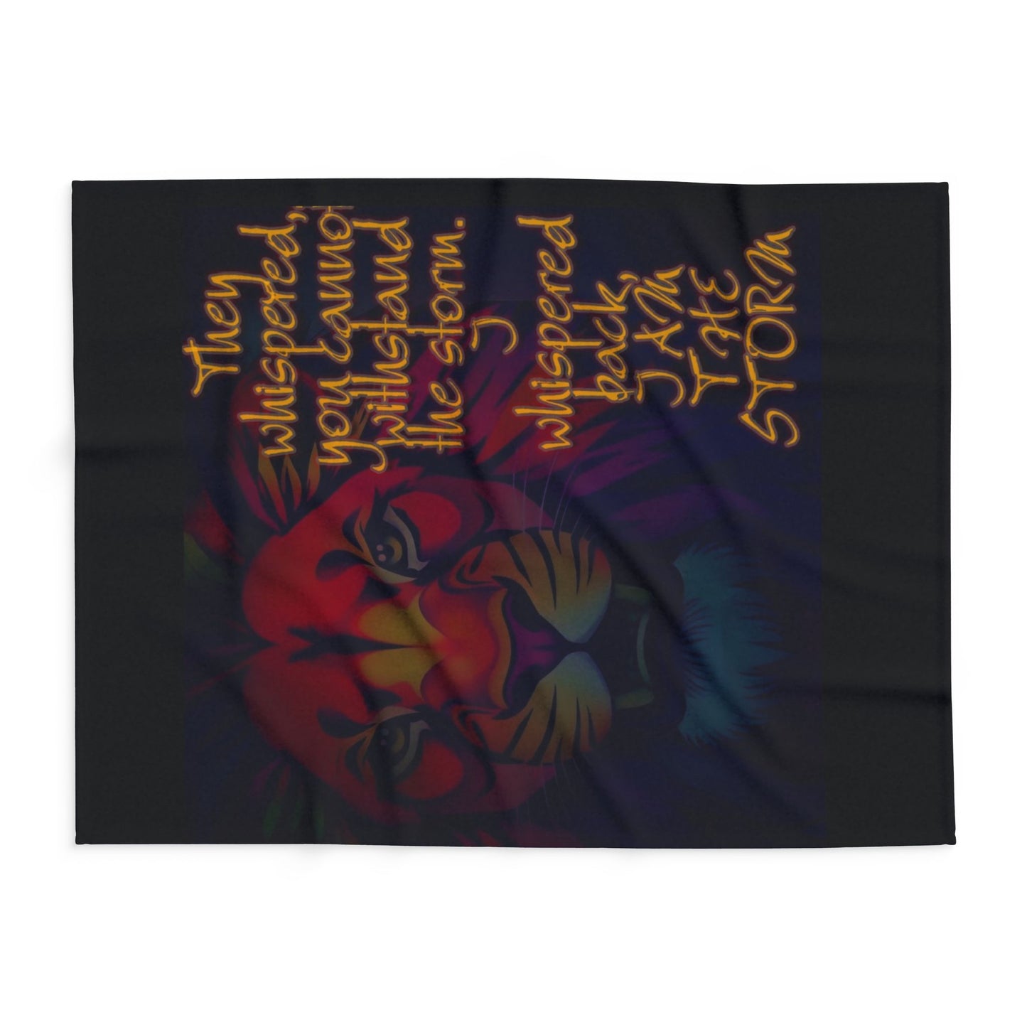Arctic Fleece Blanket "I Am the Storm"