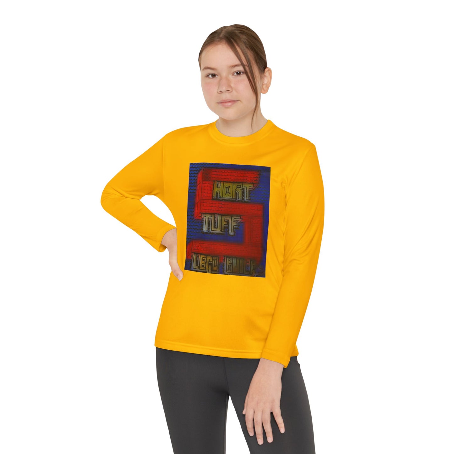 Short Stuff Lego Builds Youth Long Sleeve Competitor Tee