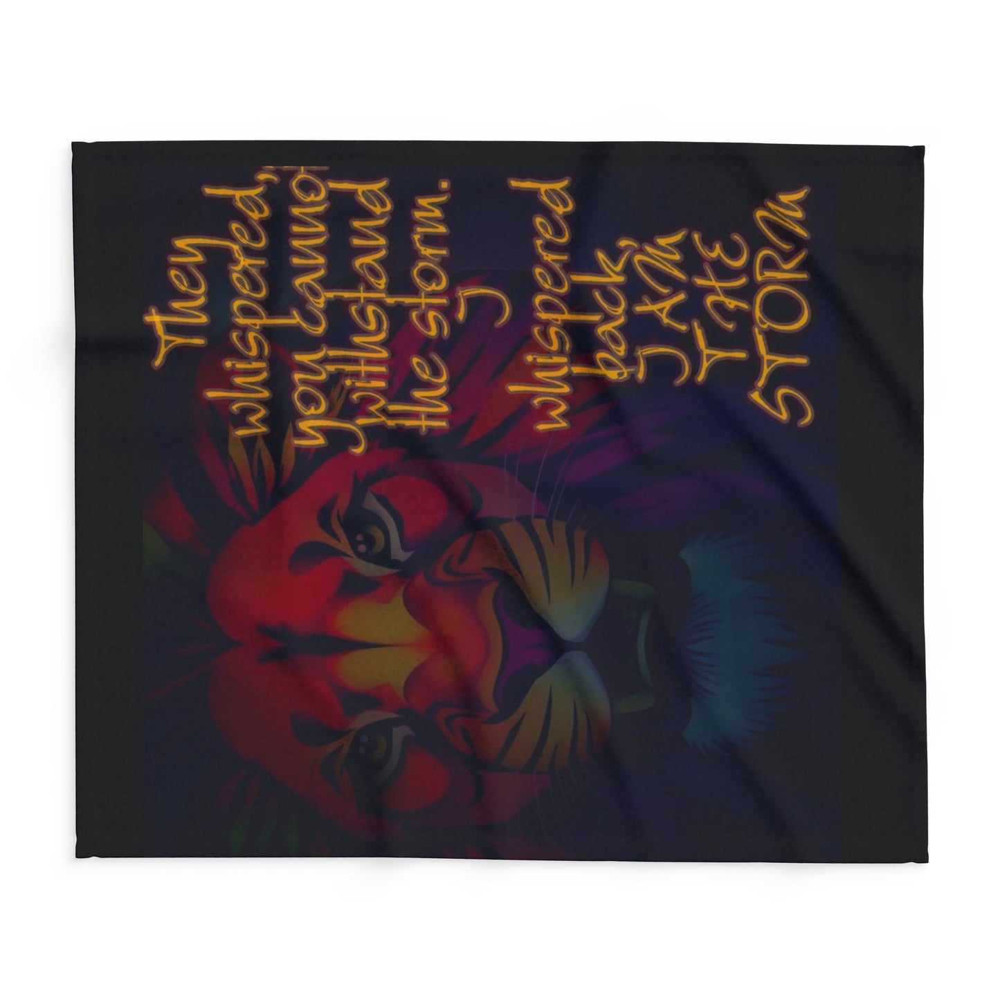Arctic Fleece Blanket "I Am the Storm"