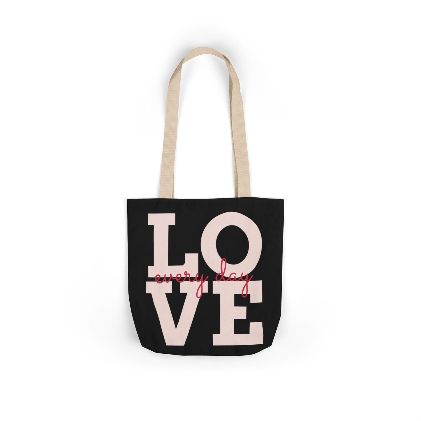 Canvas Tote Bag - Colorful Modern Style Lotus Flower Design