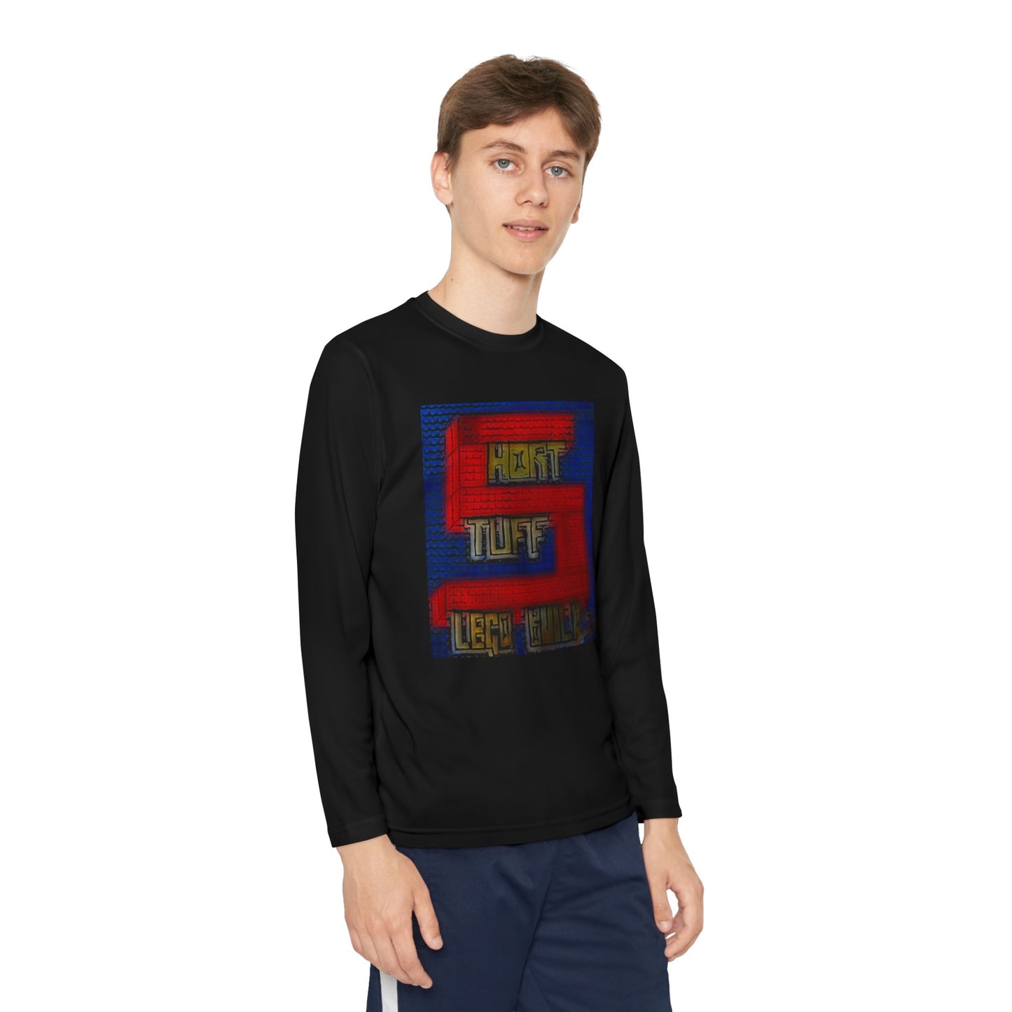 Short Stuff Lego Builds Youth Long Sleeve Competitor Tee