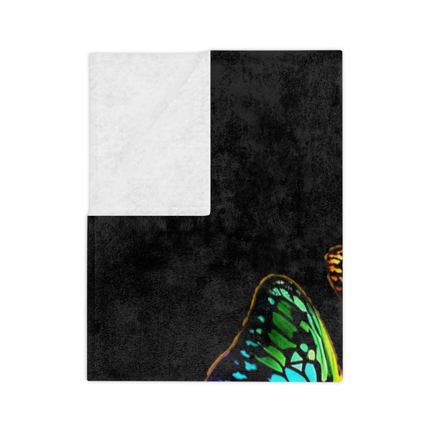 Velveteen Microfiber Blanket - Neon Bold Butterflies
