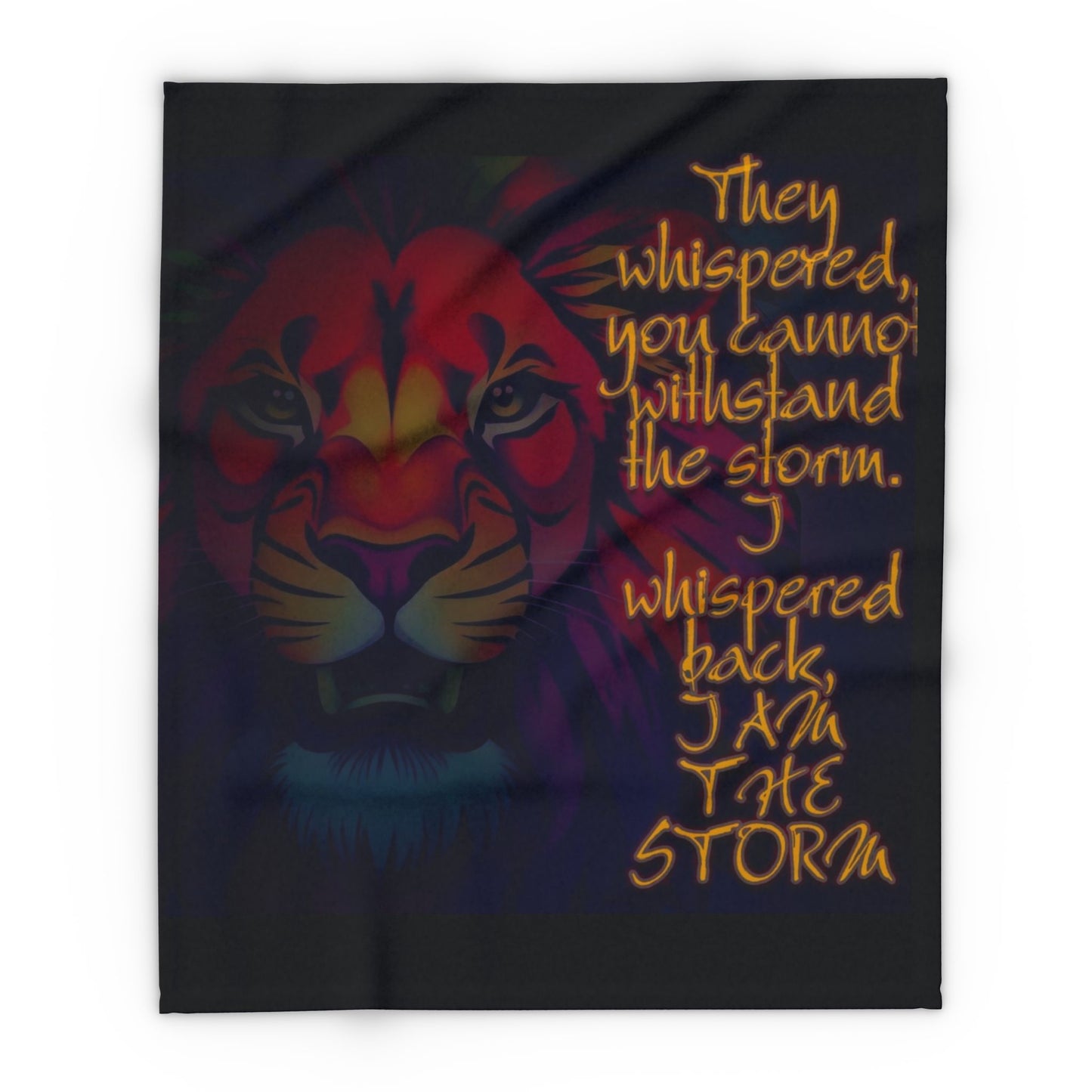 Arctic Fleece Blanket "I Am the Storm"