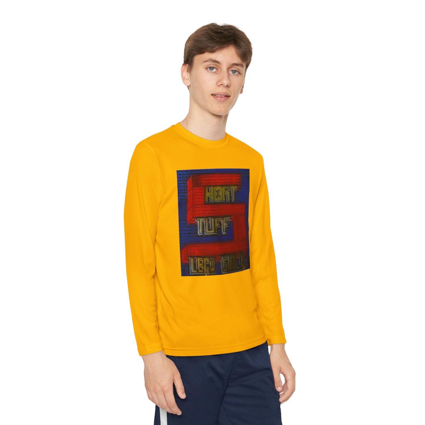 Short Stuff Lego Builds Youth Long Sleeve Competitor Tee