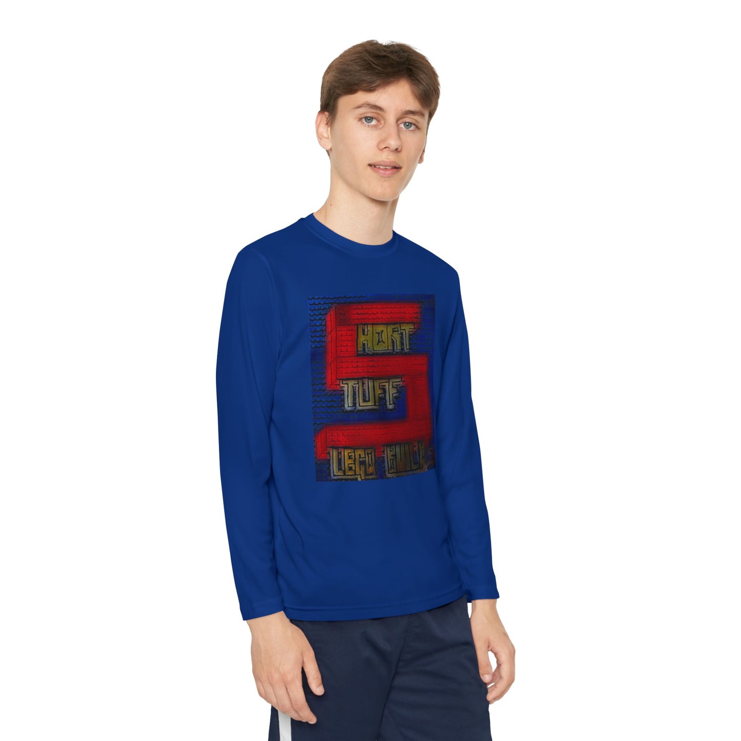 Short Stuff Lego Builds Youth Long Sleeve Competitor Tee
